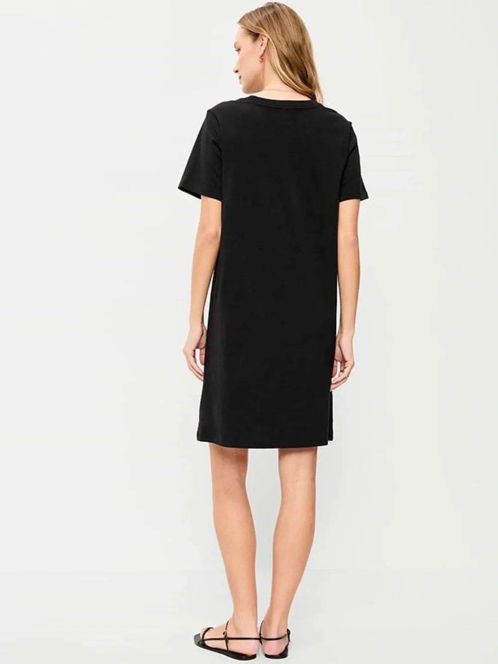 New Old Navy Black Short Sleeve T-Shirt Dress 2XL - Picture 6 of 10